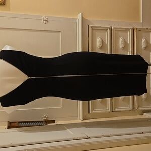 Calvin Klein black sleeveless dress with zipper trim Sz 2